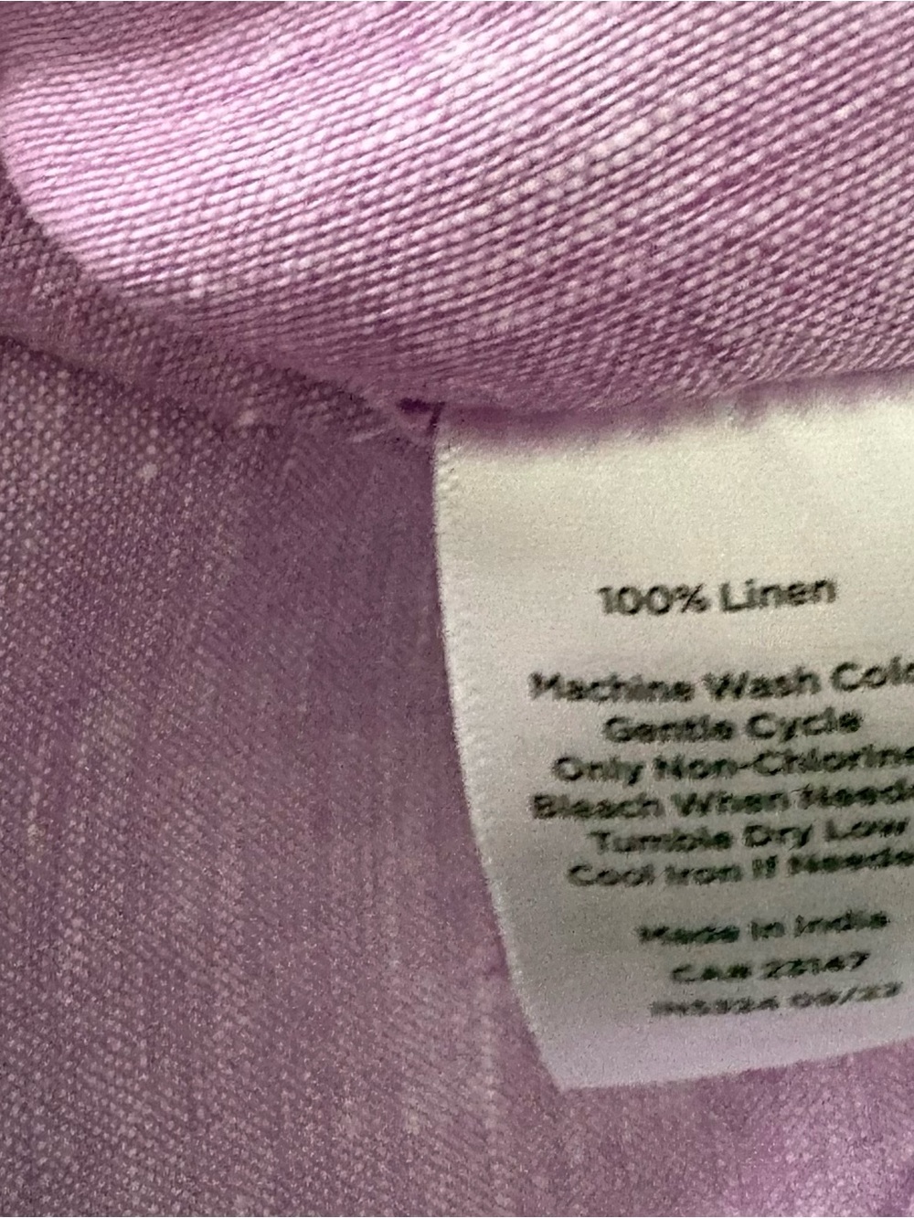 Talbots Lavender Linen Tunic Top - Picture 8 of 8